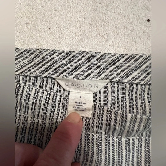 CASLON Blue‎ and white stripe linen top size L. - Picture 7 of 10